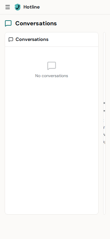 Conversations - Mobile view